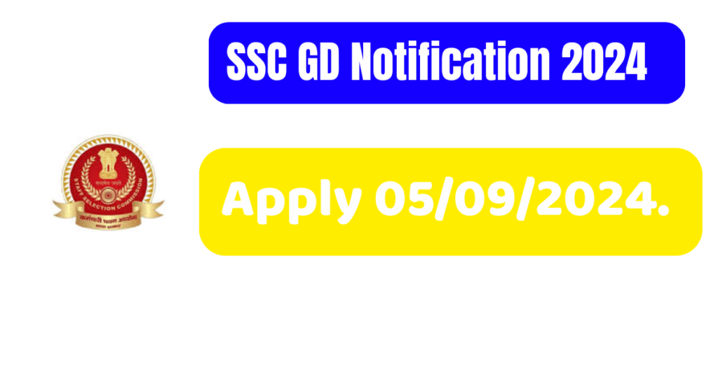 SSC GD Notification 2024 out Check Details